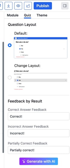 Quiz-tab