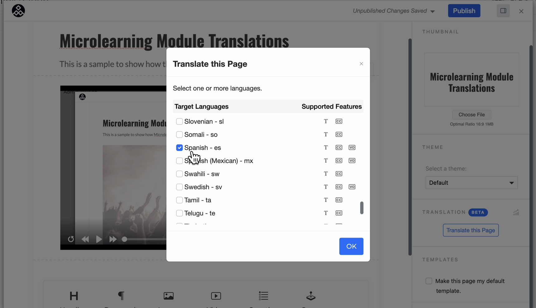 Creating and Editing a Microlearning Module