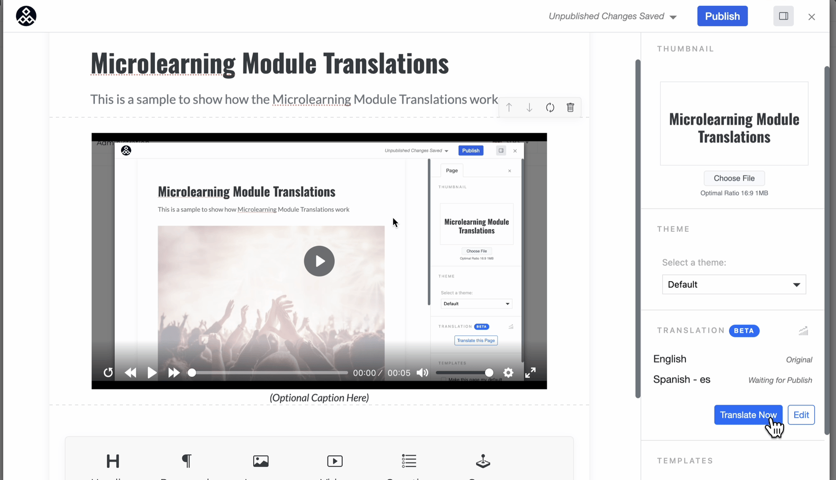 Creating and Editing a Microlearning Module