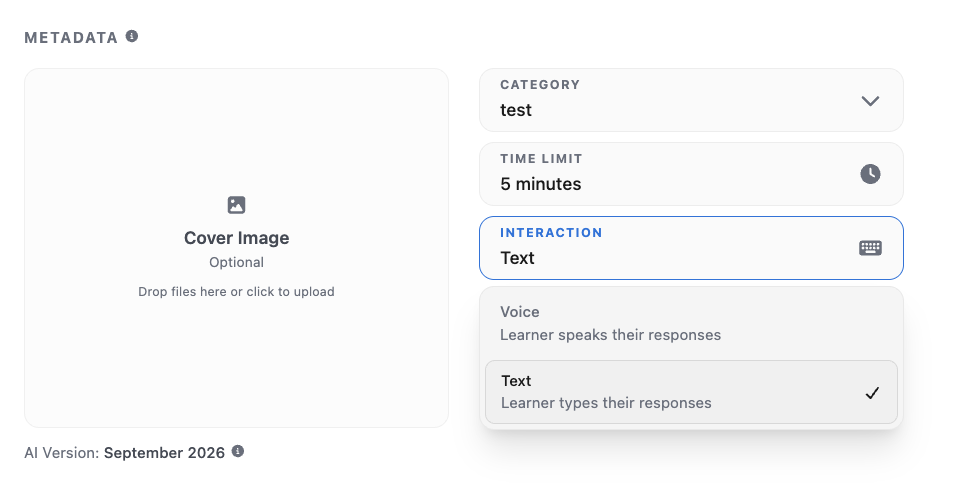 text-mode-interaction-setting
